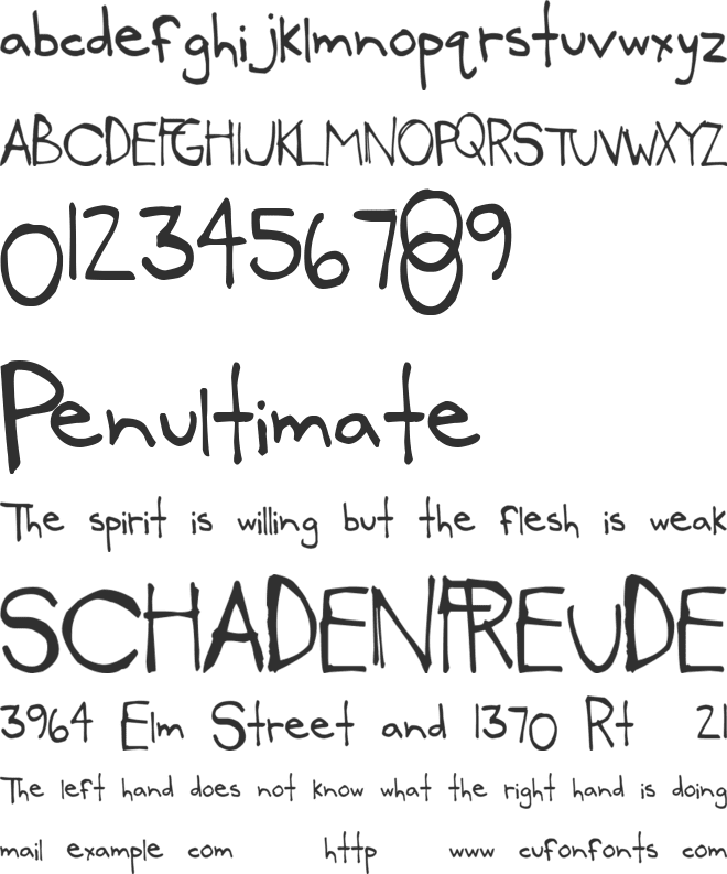 PeacefulViolence font preview