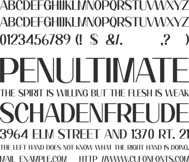 Makeup font preview