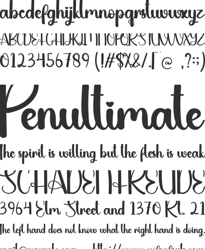 Olympic font preview