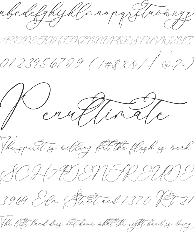 Lucimaretta font preview