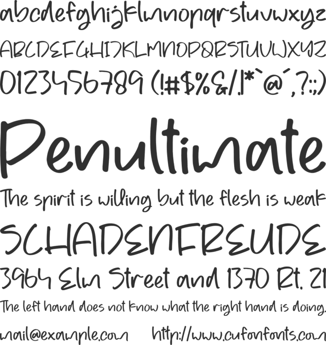 Banetty font preview