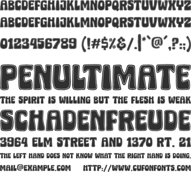 Micky Bonn Inline font preview