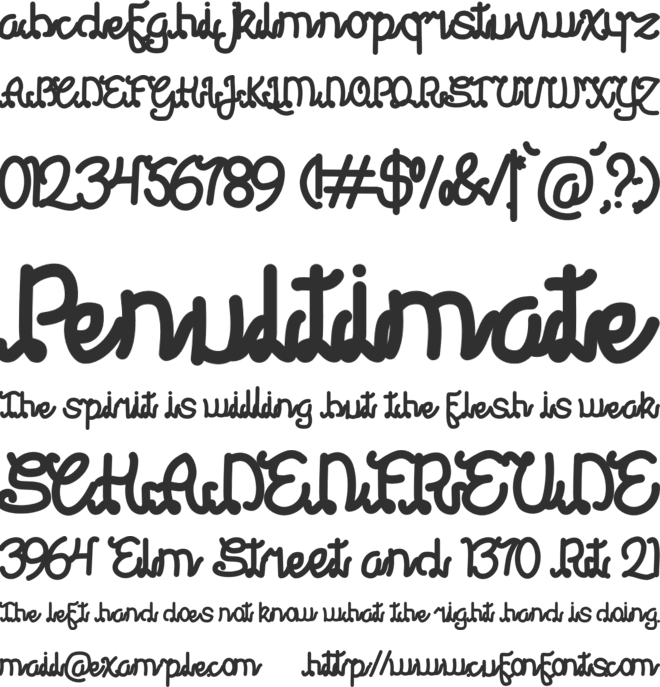 Gluefint font preview