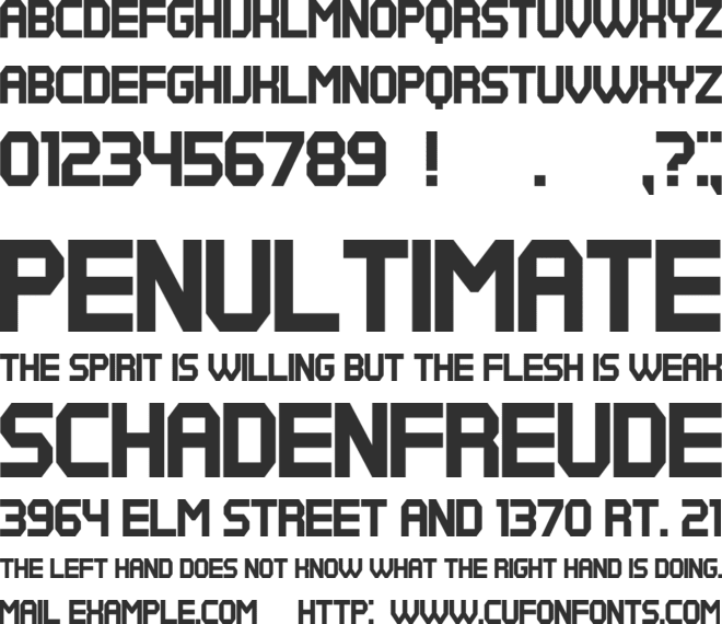 Mishap font preview