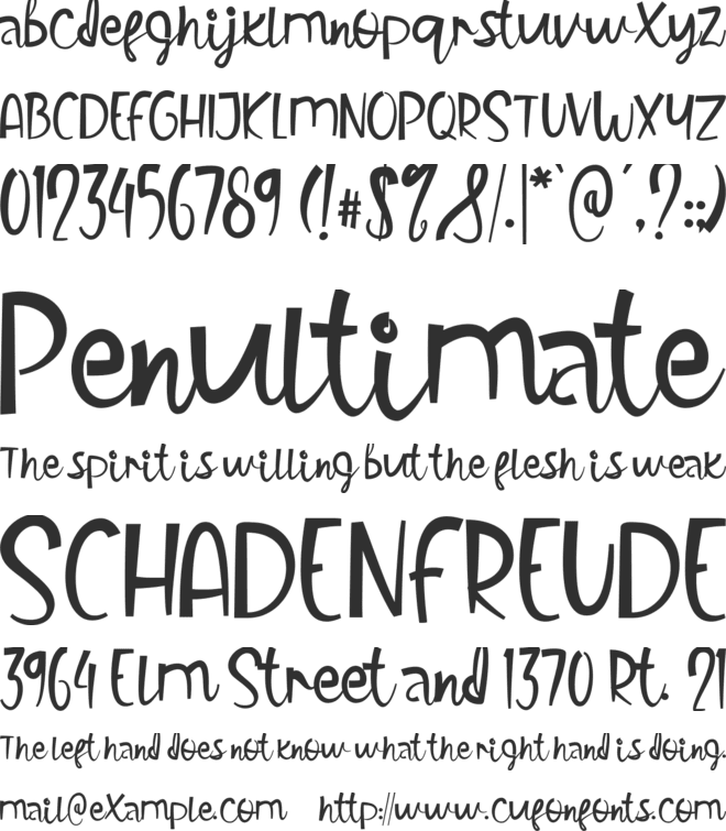 Cinthia font preview