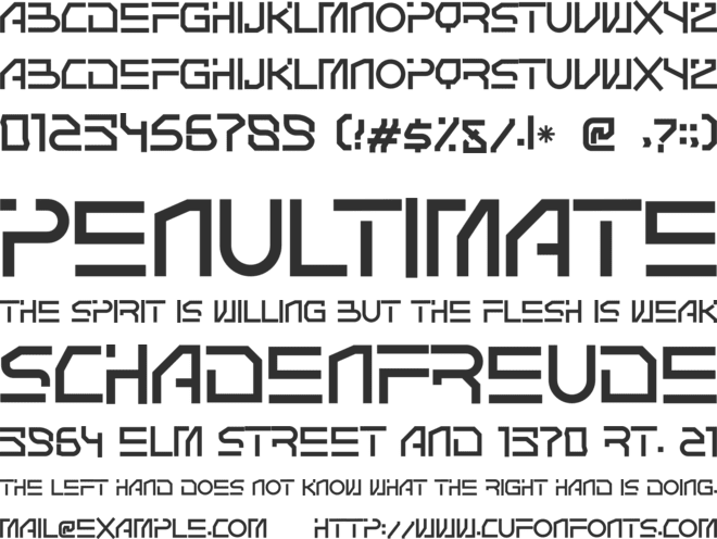 Techmoon font preview