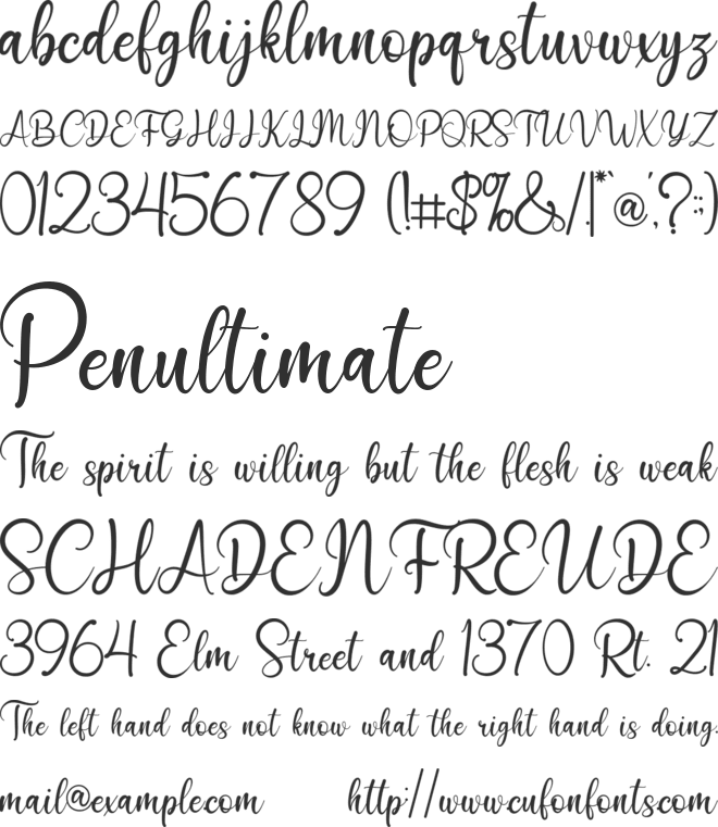 Millstonic font preview