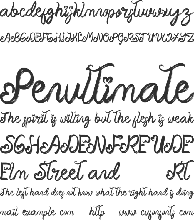 Malikasthi font preview