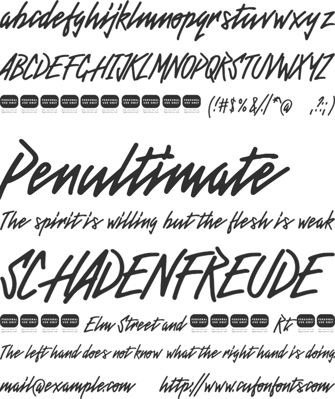 Hurimate font preview