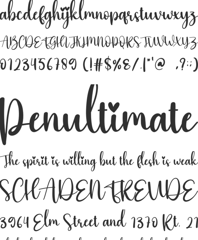 Anybaby font preview