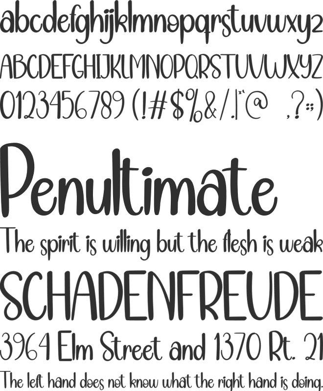 Sweet Sugar font preview