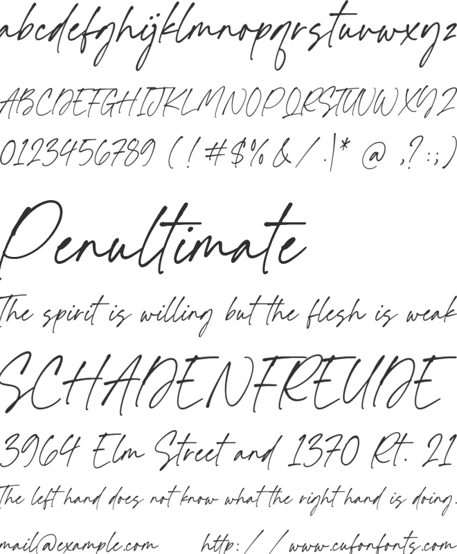 Ambrosia Daughter font preview