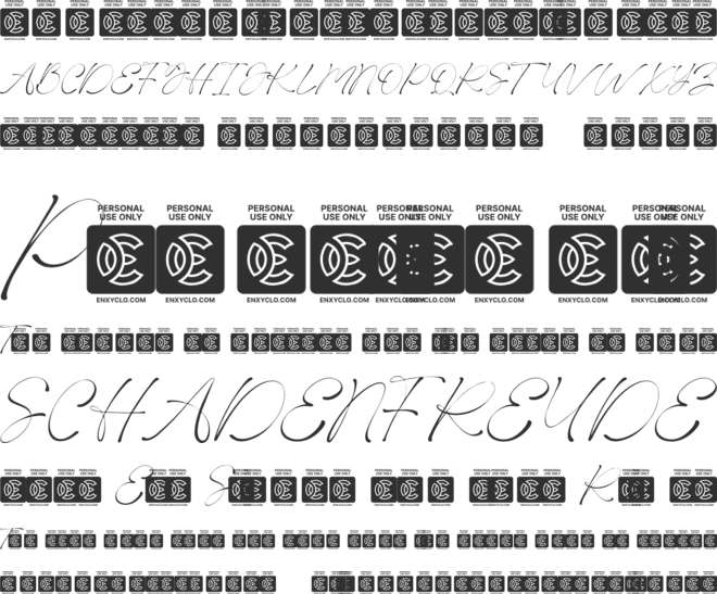 Aerpthine font preview