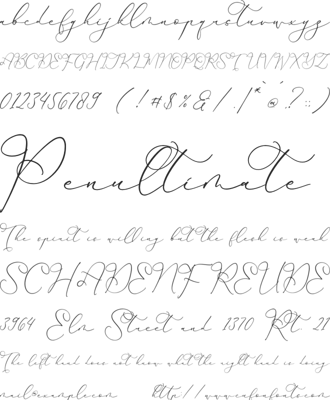 Hardyela Sandert font preview