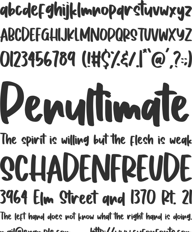 Spring Garden font preview