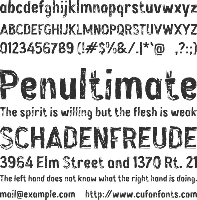 i Inspirough font preview