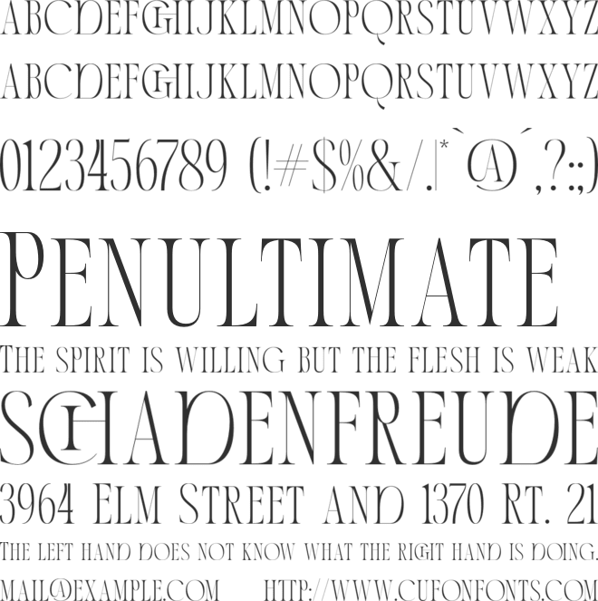 Ronachy font preview