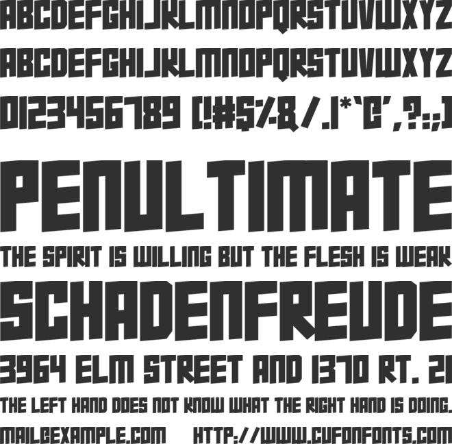 Super Squad font preview