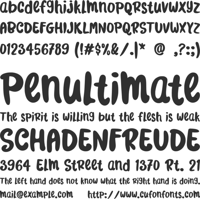 Crafbold font preview