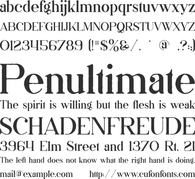 Selma font preview