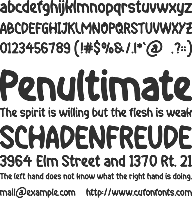 Begialo font preview