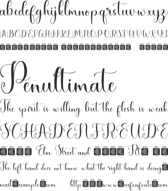 NCL Besty Sigenjo font preview