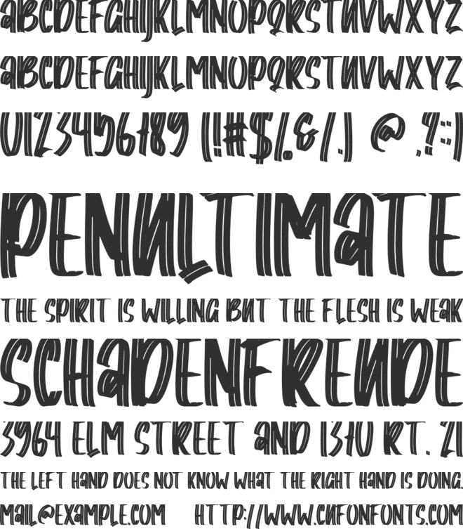 Barlaze font preview