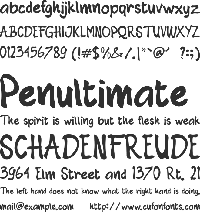 Greattool font preview