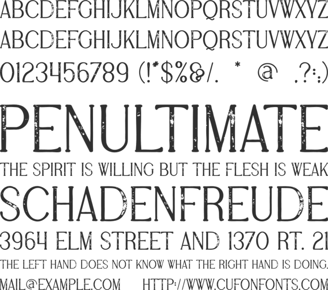 Aviva font preview