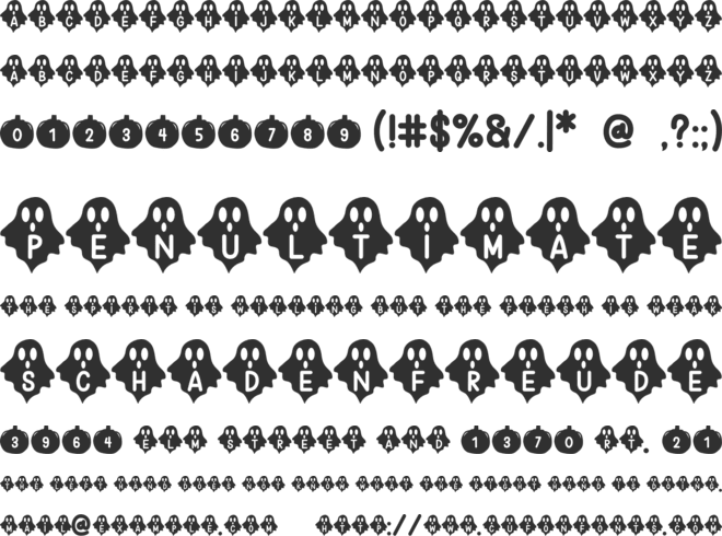 Pumpkin Boo font preview