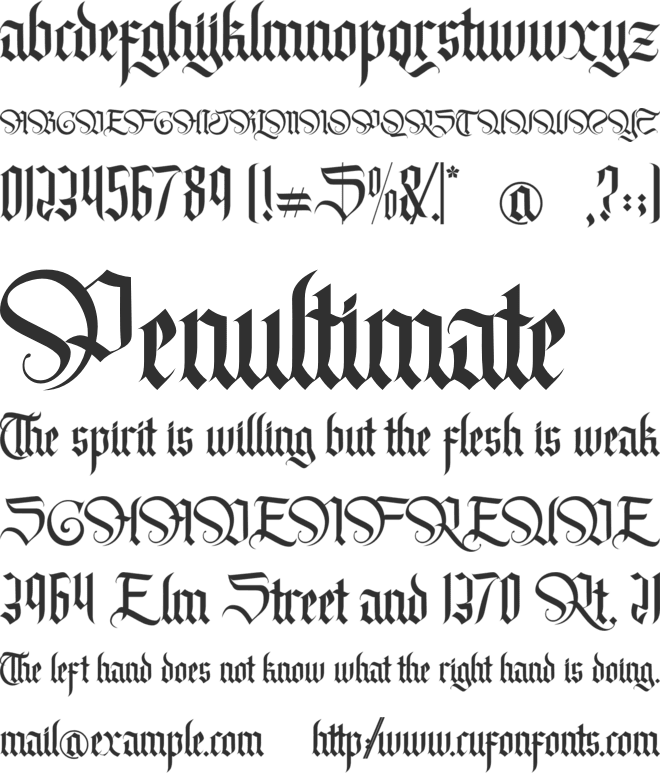 Midtown font preview