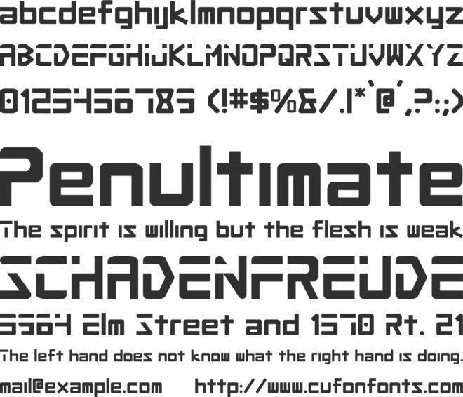 Procyon font preview