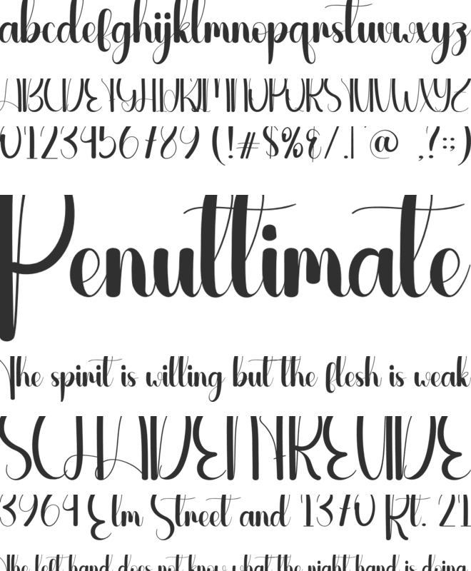 Pointer font preview