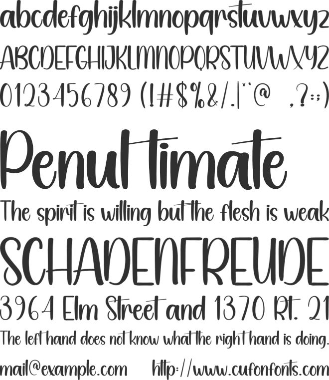 Grandson font preview