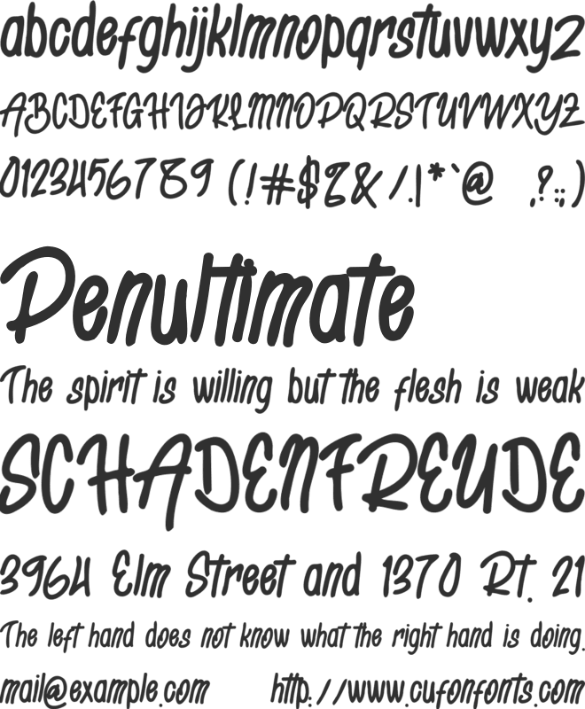 Buthuk font preview