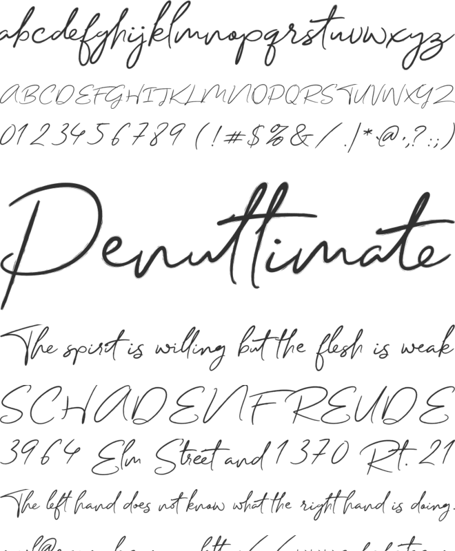 Blissful Mountain Free font preview