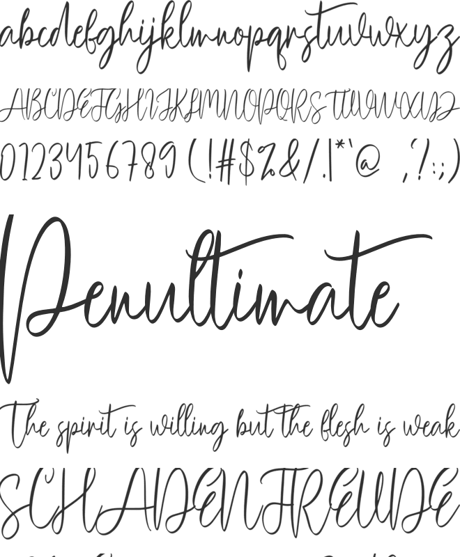 Hey Enchanting font preview