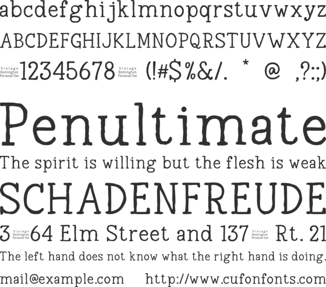 Vintage Remington Font : Download Free for Desktop & Webfont