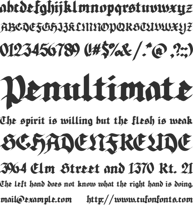 Qore Dunos font preview