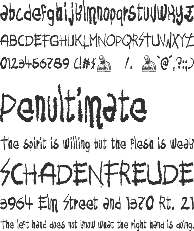 The Lithium Shop font preview