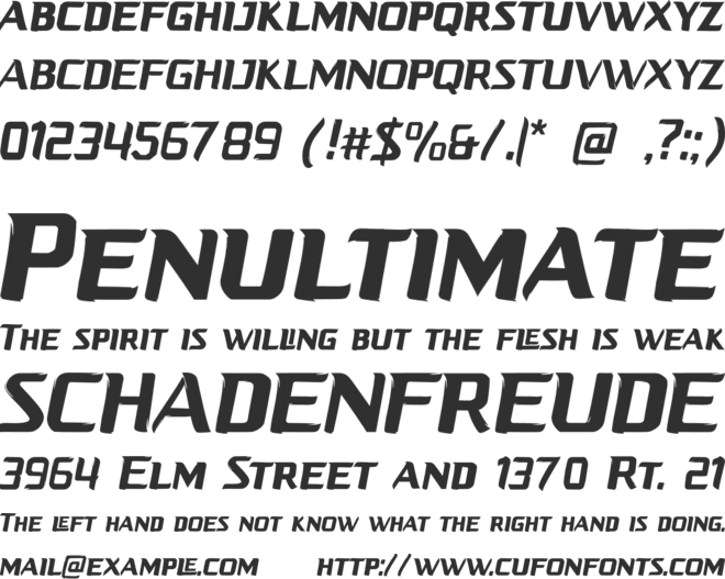 COMEBREAK font preview