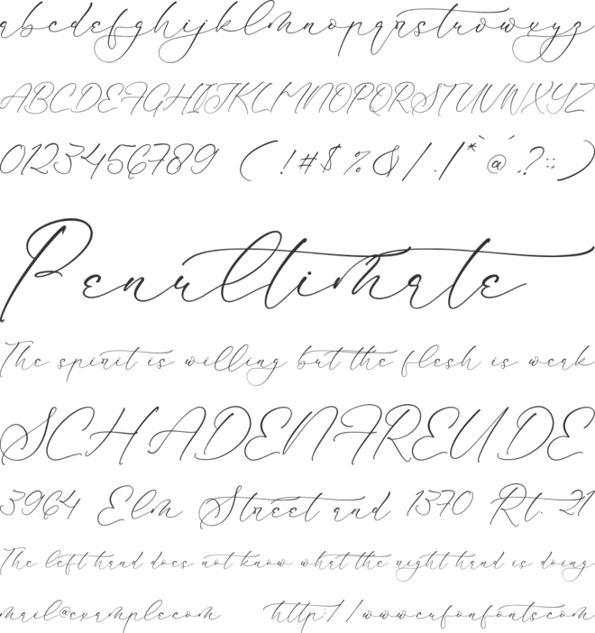 Mindflora Benatio font preview