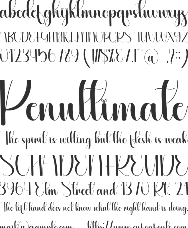 Confection font preview