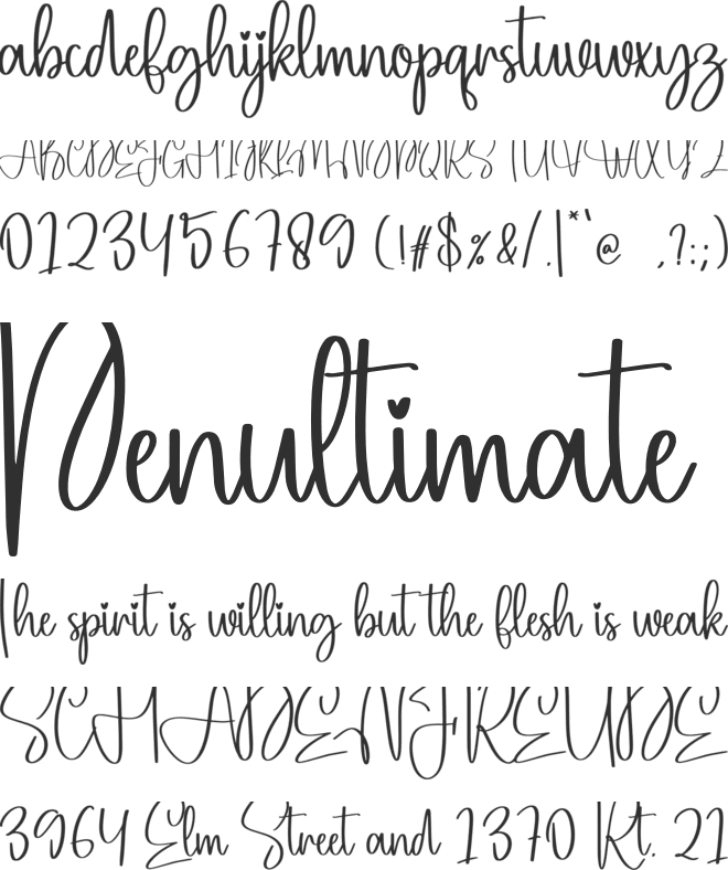 Homestead font preview