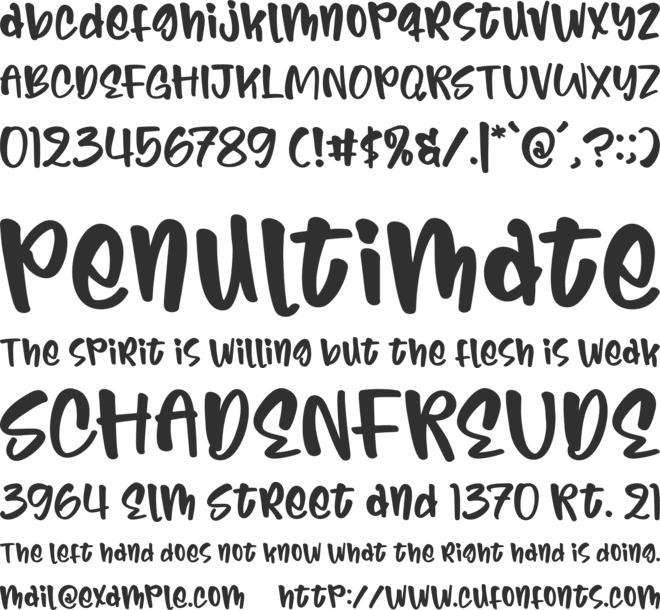 Maghist Byfule font preview