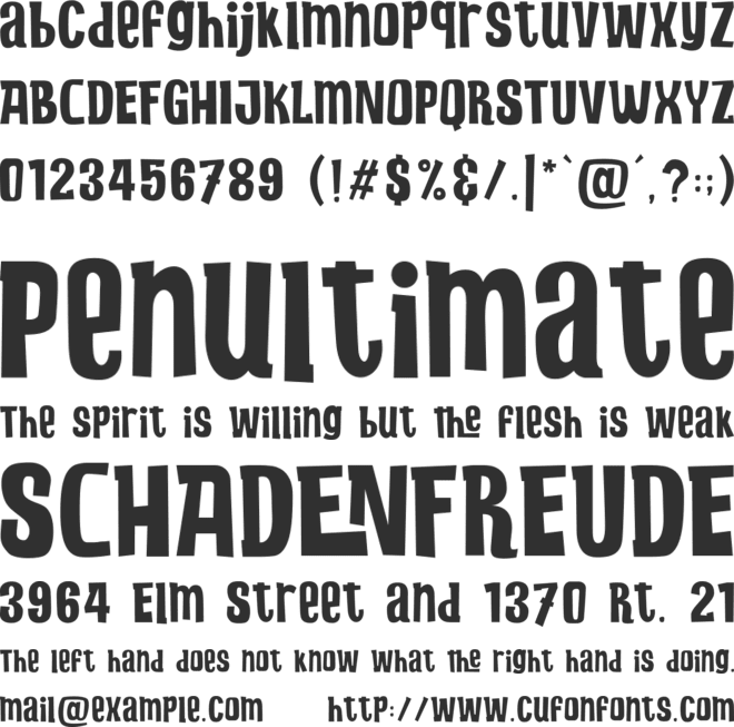 the Weekend font preview