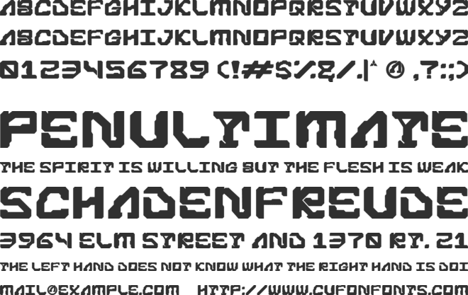 Daisyogre font preview