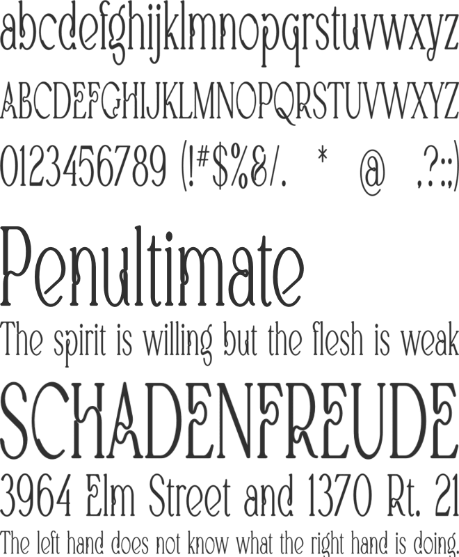 Leucos font preview