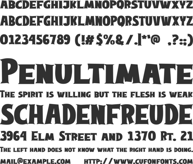 Sharp Axe font preview