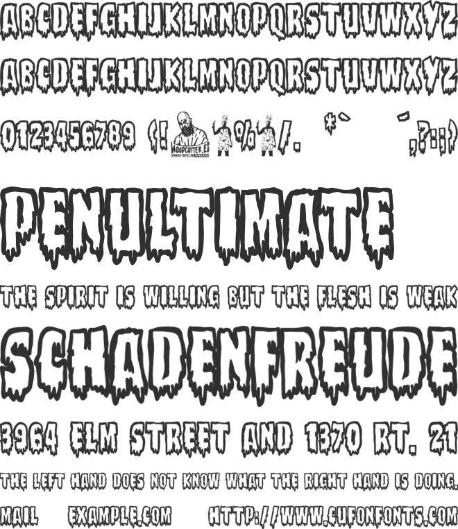 The Bloody Butcher font preview